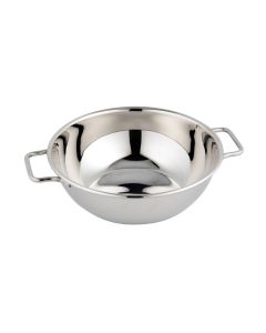 Round mini wok Monoporzioni - stainless steel Ø cm 14 h cm 4,6