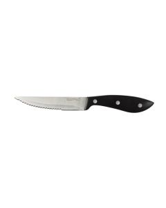 4 piece blister card of Jumbo steak knives with half serrated blade and riveted handle - tempered stainless steel blade 