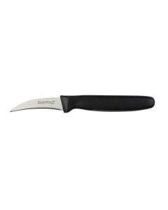 3 piece blister card of curved paring knives - Tempered stainless steel blade
