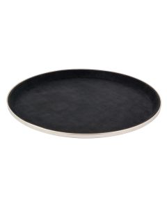 Round non-slip tray with reinforced stainless steel edge - fibreglass Ø cm 35,5