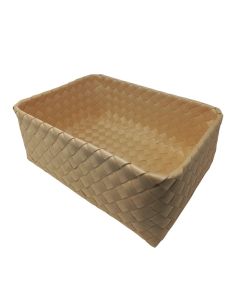 Cestino da buffet beige con bordo rinforzato cm 27x19 h 10