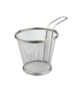 Mini round presentation basket Monoporzioni - stainless steel 18/10 Ø cm 10 h cm 9