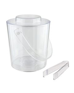 Ice bucket with ice tong - MS Ø cm 18 h cm 19