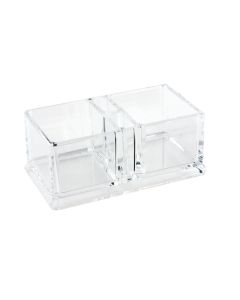 Double sugar/tea packet holder - Acrylic cm 15x8 h cm 6