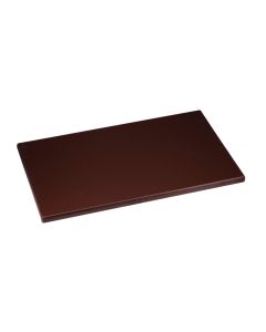GN 1/1 cutting board with rounded edges - brown HDPE