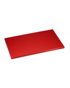GN 1/1 cutting board with rounded edges - red HDPE