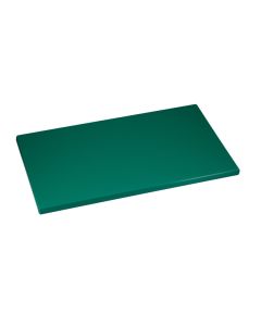 GN 1/1 cutting board with rounded edges - green HDPE