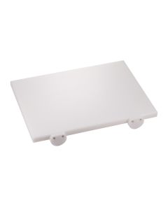 Cutting board with stoppers and rounded edges - white HDPE cm 60x40