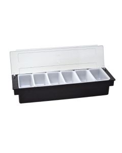 Bar condiment holder with 6 compartments Mixage cm 50x16x10