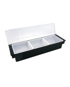 Bar condiment holder with 3 compartments Mixage cm 50x16x10