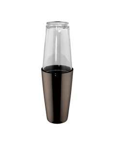 Boston Shaker with glass Mixage Black - Black plated stainless steel 18/10 cl 70
