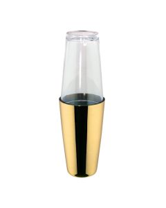 Boston Shaker with glass Mixage Gold - Gold-coloured 18/10 stainless steel cl 70