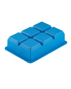 Stampo ghiaccio da 6 cubetti in silicone cm 4,7x4,7 h 4