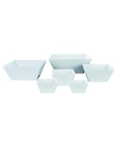 Square bowl Canon - ivory melamine cm 18 h cm 8,5