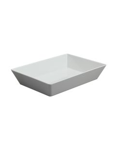 Rectangular container Velocity - ivory melamine cm 35x25 h cm 7