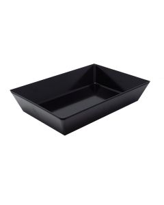 Rectangular container Velocity - black melamine cm 25x15 h cm 7
