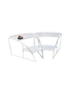 Curved container system stand - stainless steel cm 58x52,5 h cm 32,5