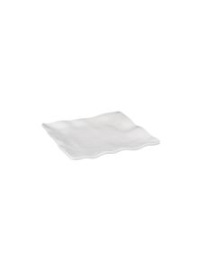 Wavy square plate Kang - ivory melamine cm 31