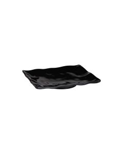 Wavy rectangular plate Kang - black melamine cm 44x34