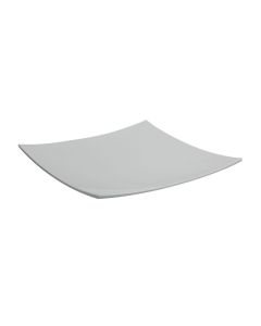 Square curved plate Luna - ivory melamine cm 31