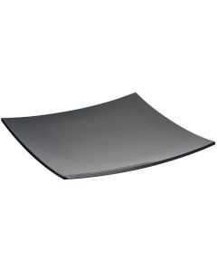 Square curved plate Luna - black melamine cm 31