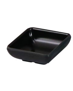 Square sauce dish Oriental Series - black melamine cm 7