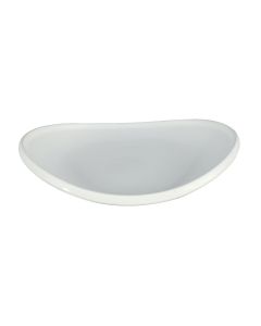 Curved Oval tray Taiji - ivory melamine cm 22,9x17,1 h cm 4,1