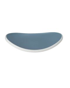 Curved Oval tray Taiji - light blue melamine cm 22,9x17,1 h cm 4,1