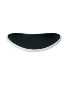 Curved Oval tray Taiji - black melamine cm 22,9x17,1 h cm 4,1