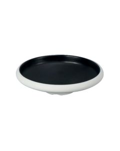 Deep round plate Taiji - black melamine Ø cm 19,5