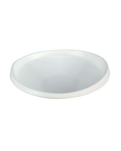 Deep slanting plate Taiji - ivory melamine