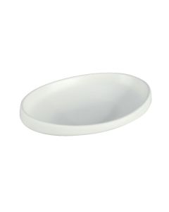 Deep oval plate Taiji - ivory melamine
