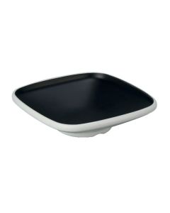 Deep square plate Taiji - black melamine cm 19,8 h cm 5,2
