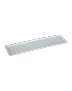 Narrow rectangular tray Taiji - ivory melamine cm 30,5x8,6 h cm 1,8